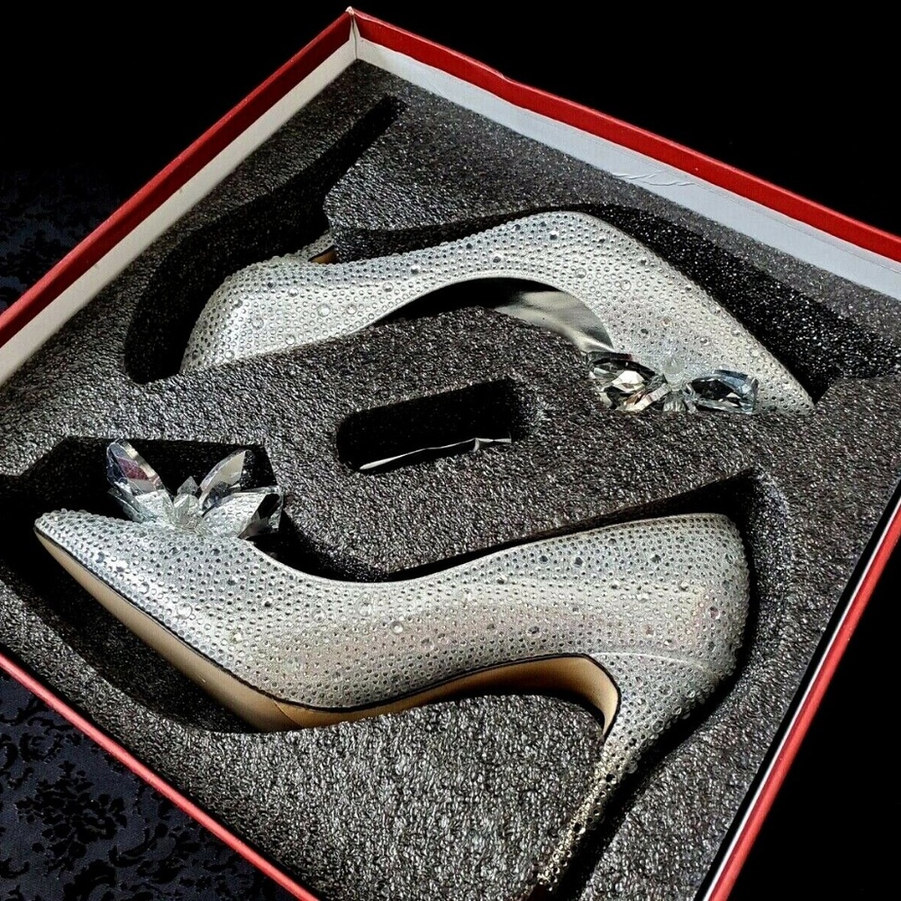 NEW Sparkly Bridal bride Crystal High Heels Pumps - Picture 6 of 8